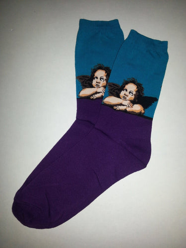 Two Cherubs by Raphael Sanzio Crew Socks