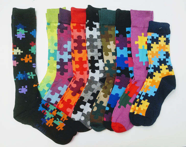 Autism Awareness Puzzle Socks