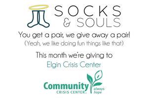 Socks Donations for the Elgin Community Crisis Center