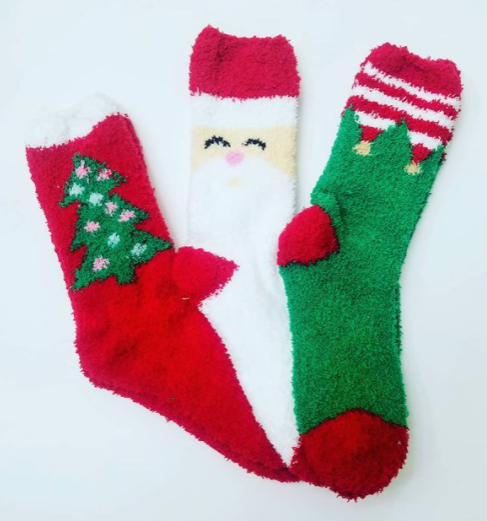 FREE Fuzzy Holiday Socks