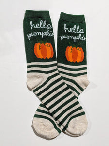 Hello Pumpkin Crew Socks