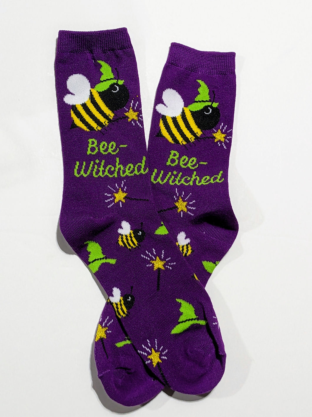 Halloween Bee Witched Crew Socks