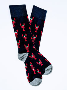 Christmas Hat Lobster Crew Socks