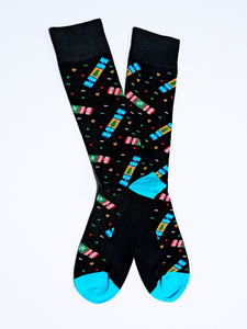 Candy Pull Popper Holiday Crew Socks