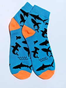 Shark Low Crew Socks