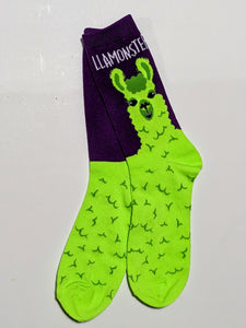 Llama Monster Crew Socks
