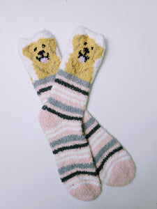 Dog Fuzzy Crew Socks