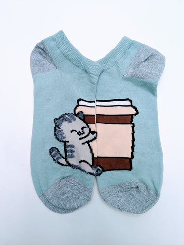 Cat Cup Ankle Socks