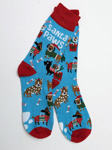 Christmas Santa Paws Dog Crew Socks