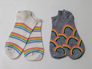 Rainbow Pattern Ankle Socks