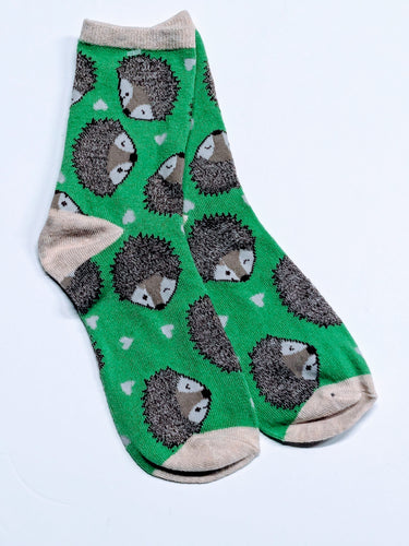 Hedgehog Heart Crew Socks