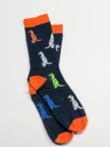 Origami Dino Crew Socks