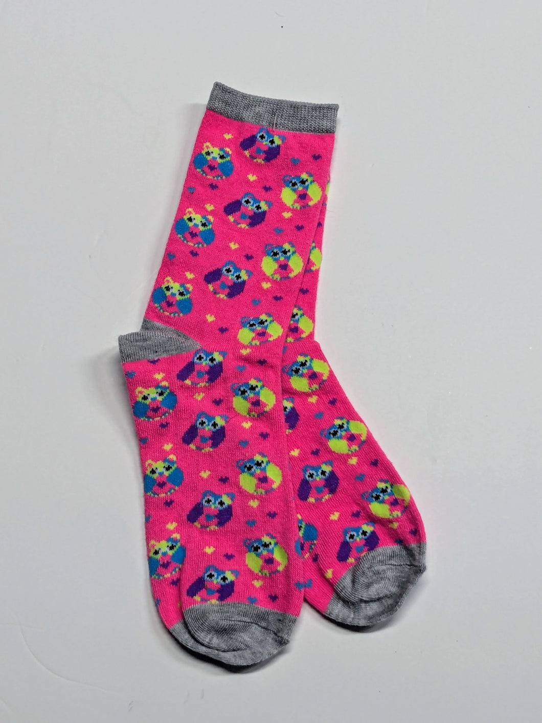 Neon Owls Crew Socks