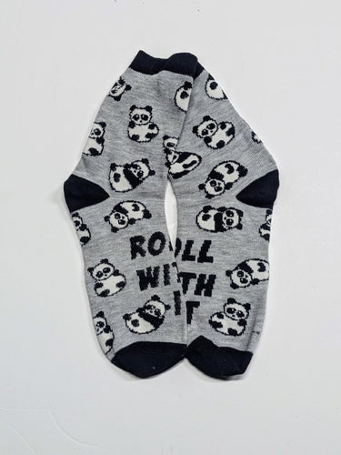 Panda Bear Roll With It Crew Socks