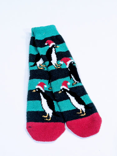 Fuzzy Penguin Crew Socks