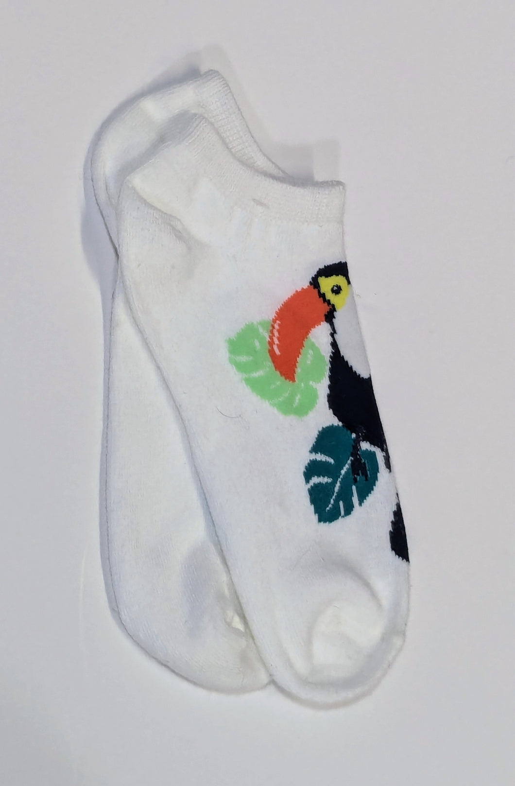 Tucan White Ankle Socks