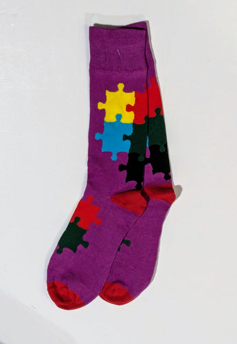 Puzzle Piece Crew Socks