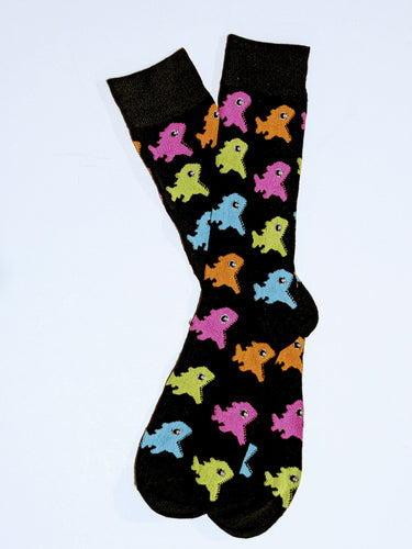 Neon Fish Crew Socks