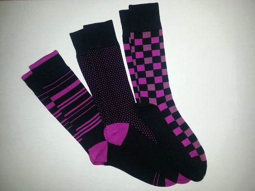 Pink Polka Dot Crew Socks