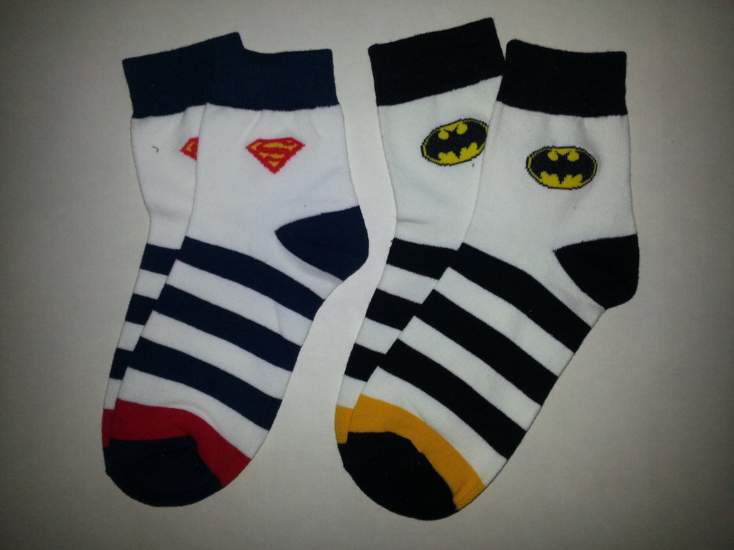 Superman Striped Crew Socks