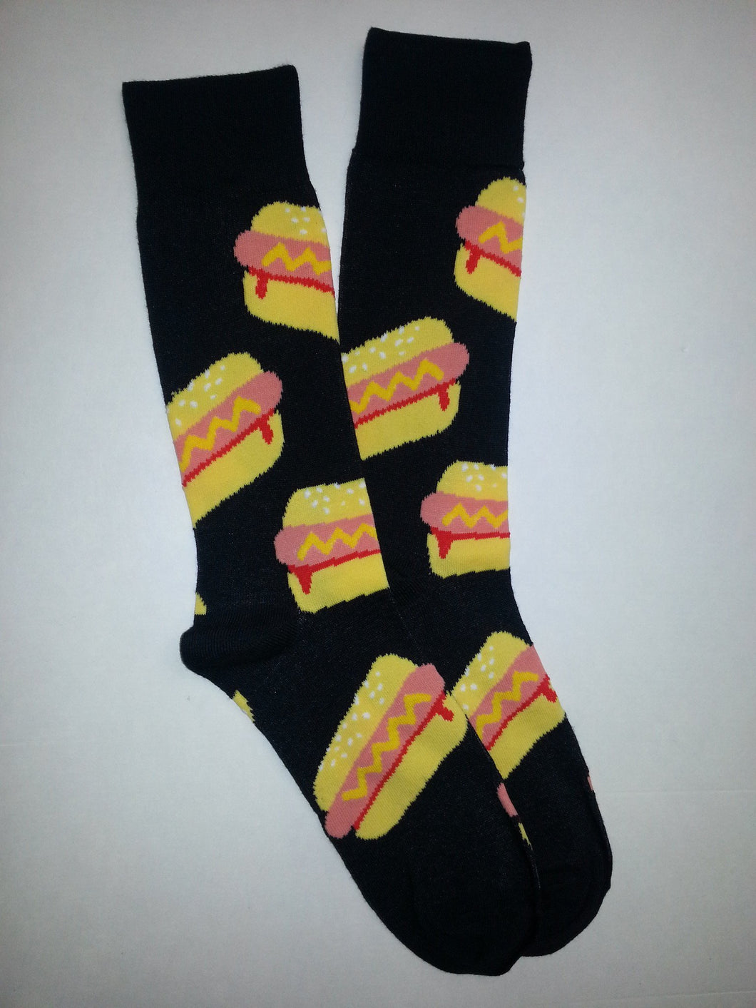 Hot Dog Black Crew Socks
