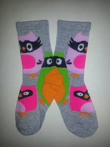 Owls w/ Mask Crew Socks