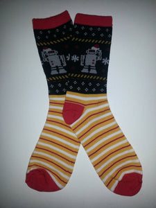 Robot Santa Crew Socks