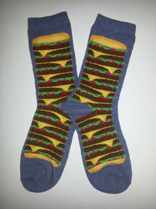 Cheeseburger Stack Crew Socks
