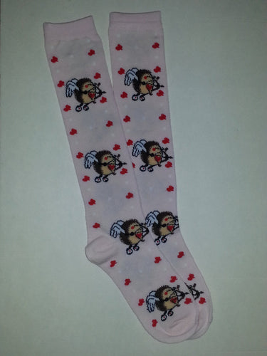 Cupid Hedgehog w/ Hearts Knee High Socks