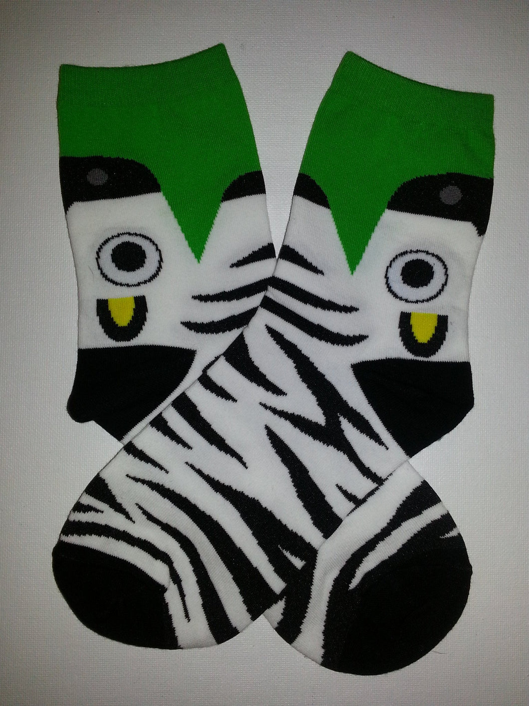 Zebra Head Low Crew Socks