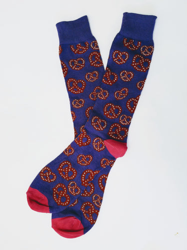 Pretzel Purple Crew Socks