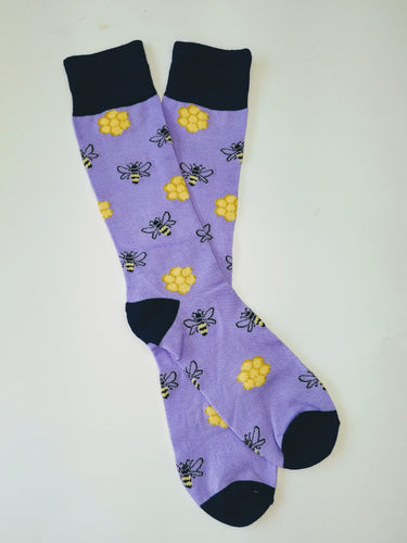 Bee Honey Comb Crew Socks