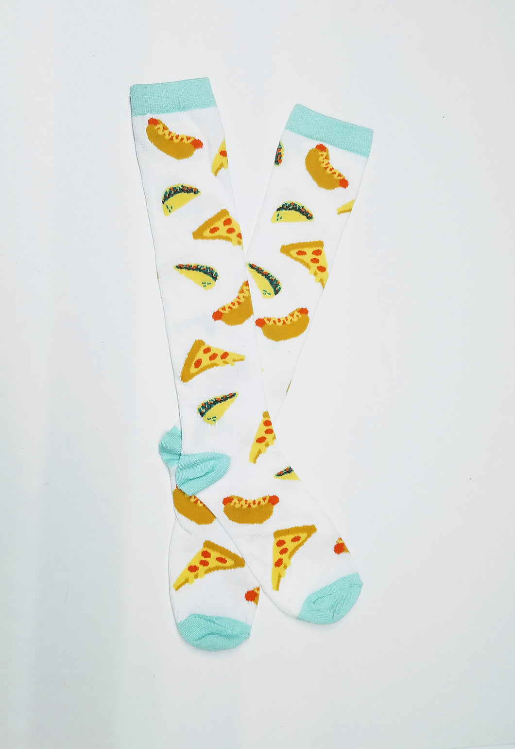 Pizza Taco Hot Dog Knee High Socks