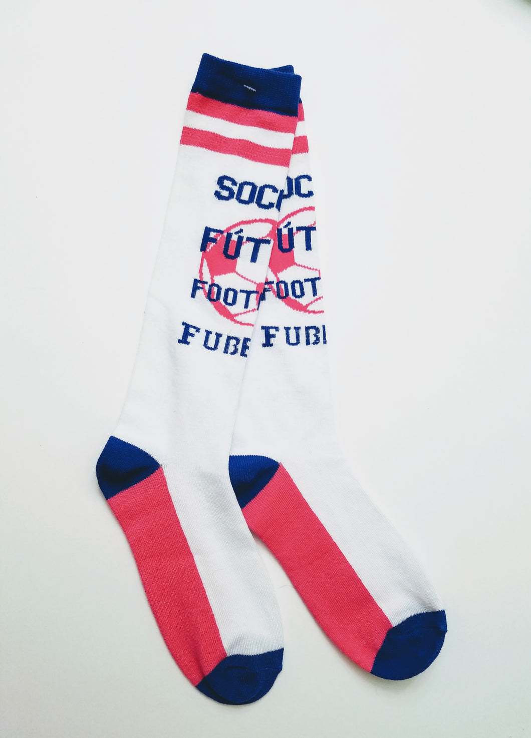 Soccer Phrase Knee High Socks