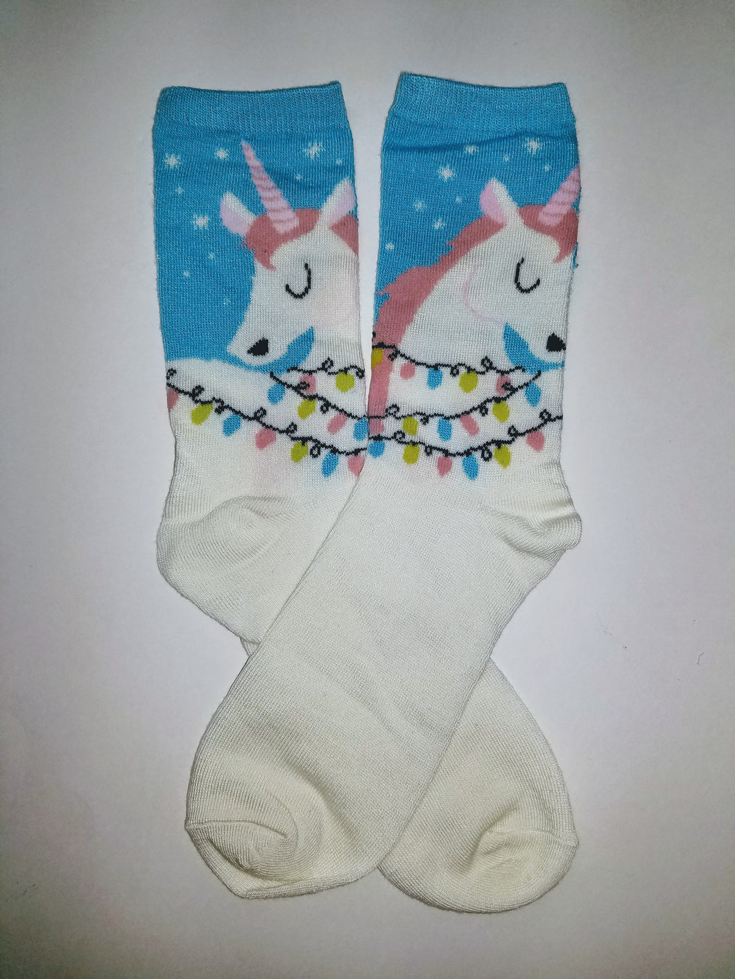 Unicorn Holiday Crew Socks