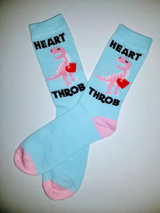 T Rex Heart Throb Dino Crew Socks