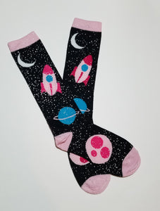 Space Knee High Socks