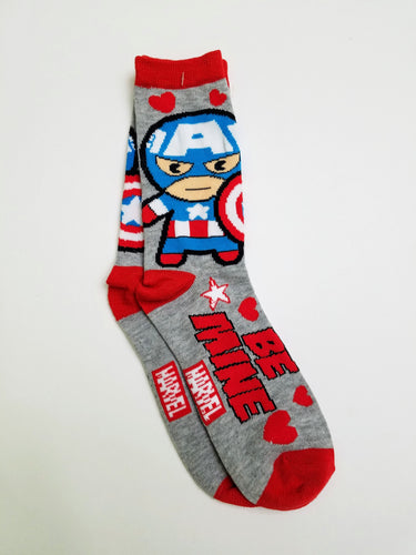 Captain America Be Mine Crew Socks