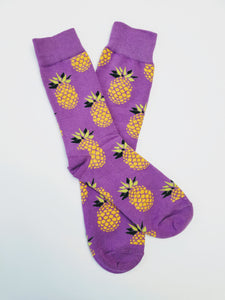 Pinapple Purple Socks