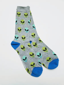 Alien Heads Crew Socks