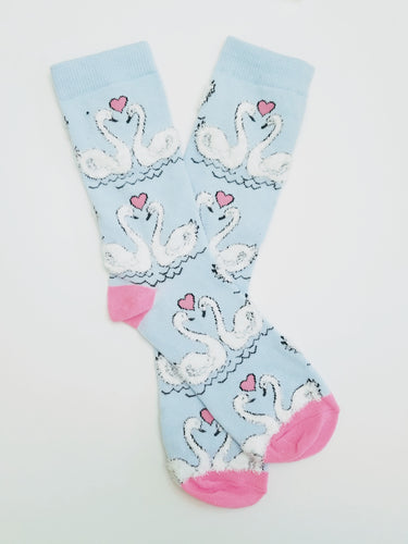 Swan Love Crew Socks