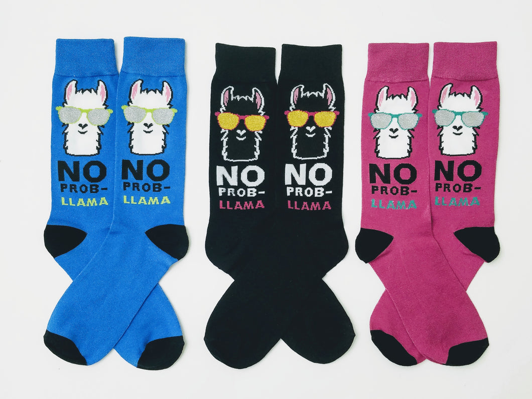 Llama No Prob Crew Socks