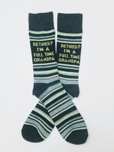 Full Time Grandpa Retired Crew Socks