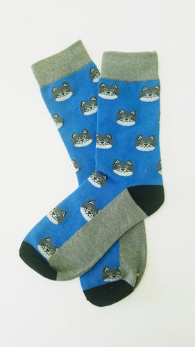 Cat Heads Crew Socks