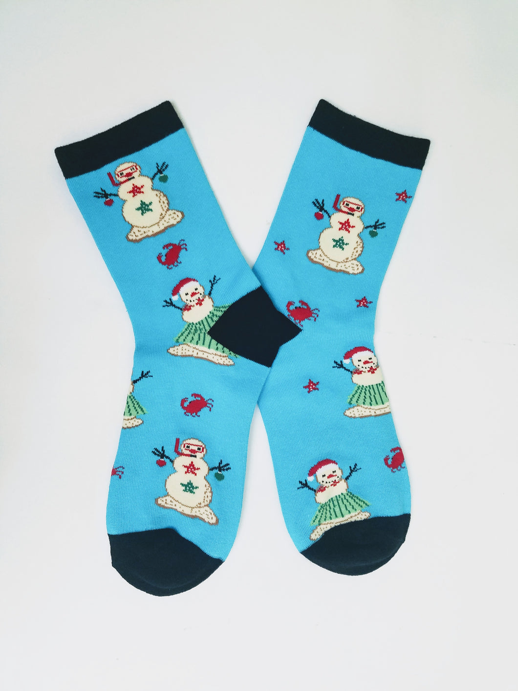 Christmas in July Snowman Crew Socks