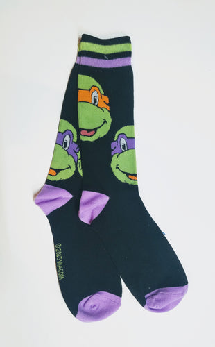 Donatello and Michelangelo Teenage Mutant Ninja Turtles Crew Socks