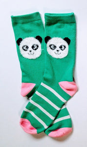 Panda Bear Fuzzy Head Ankle Socks