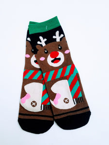 Reindeer Low Crew Socks