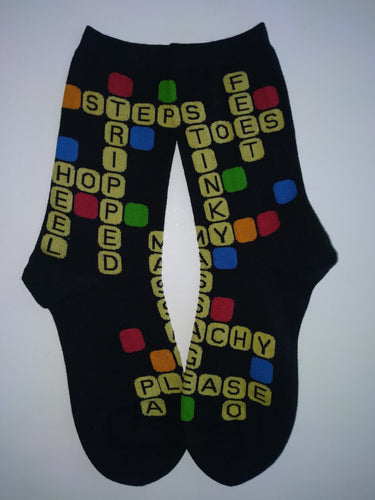 Scrabble Crew Socks