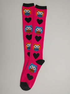 Owl Knee High Socks